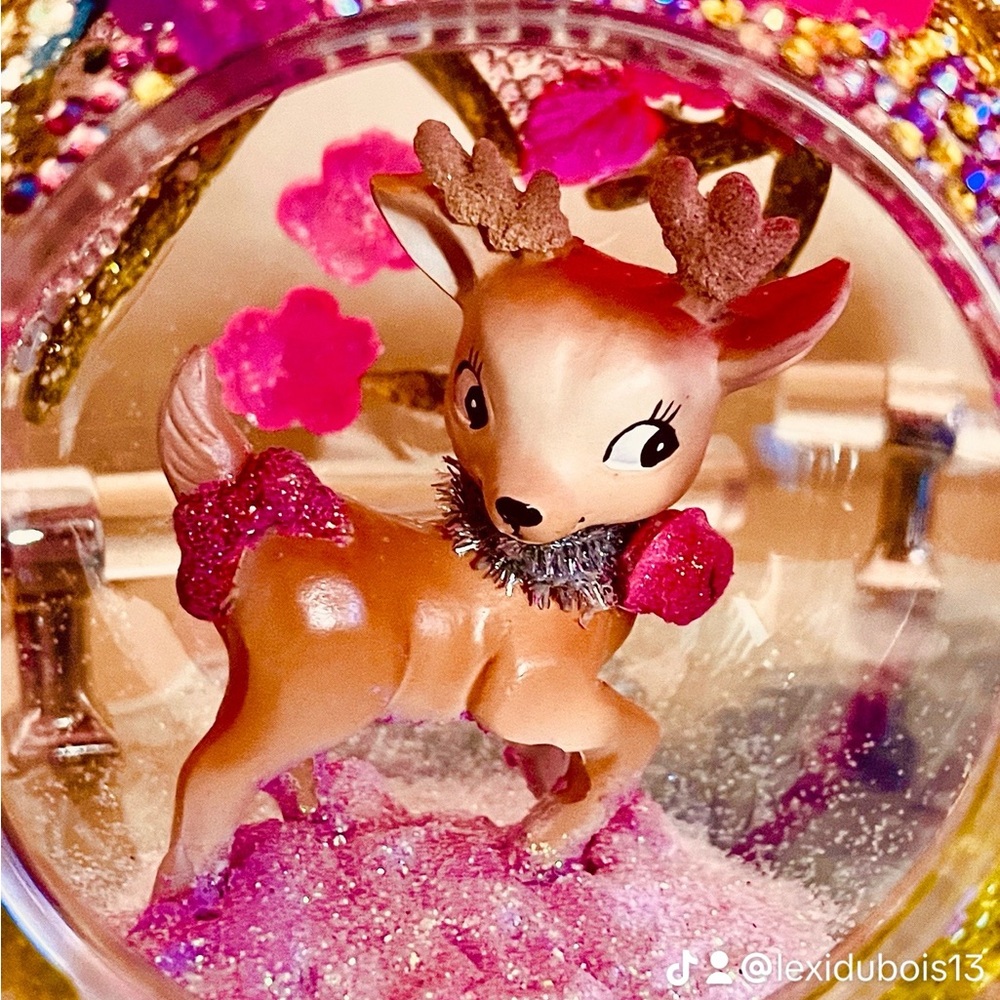 3D RETRO RESIN BLING CHRISTMAS ORNAMENT only 1 made , CUSTOM ORDERS CHRISTMAS